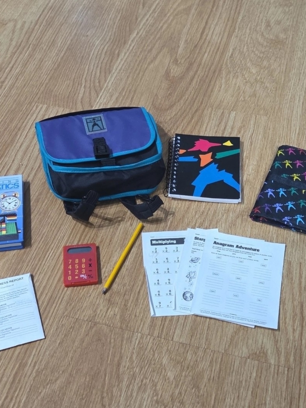 American Girl Pleasant Company 1999 School Gear II Messenger Bag Backpack Set
